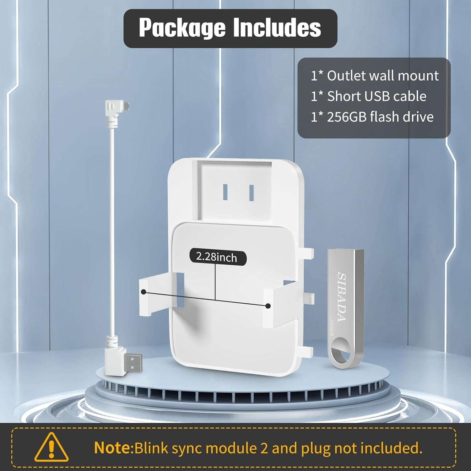 Unidad Flash USB 256GB SIBADA + Soporte Blink 2 Compacto