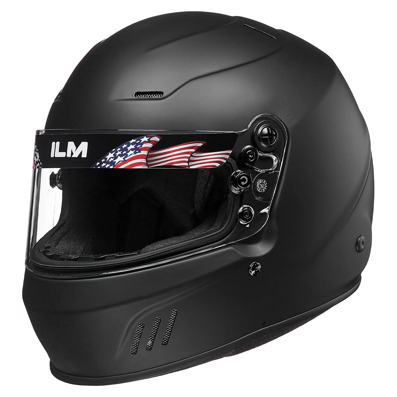 Casco Integral ILM 760 SA2020 para Carreras Automovilísticas Negro Mate L