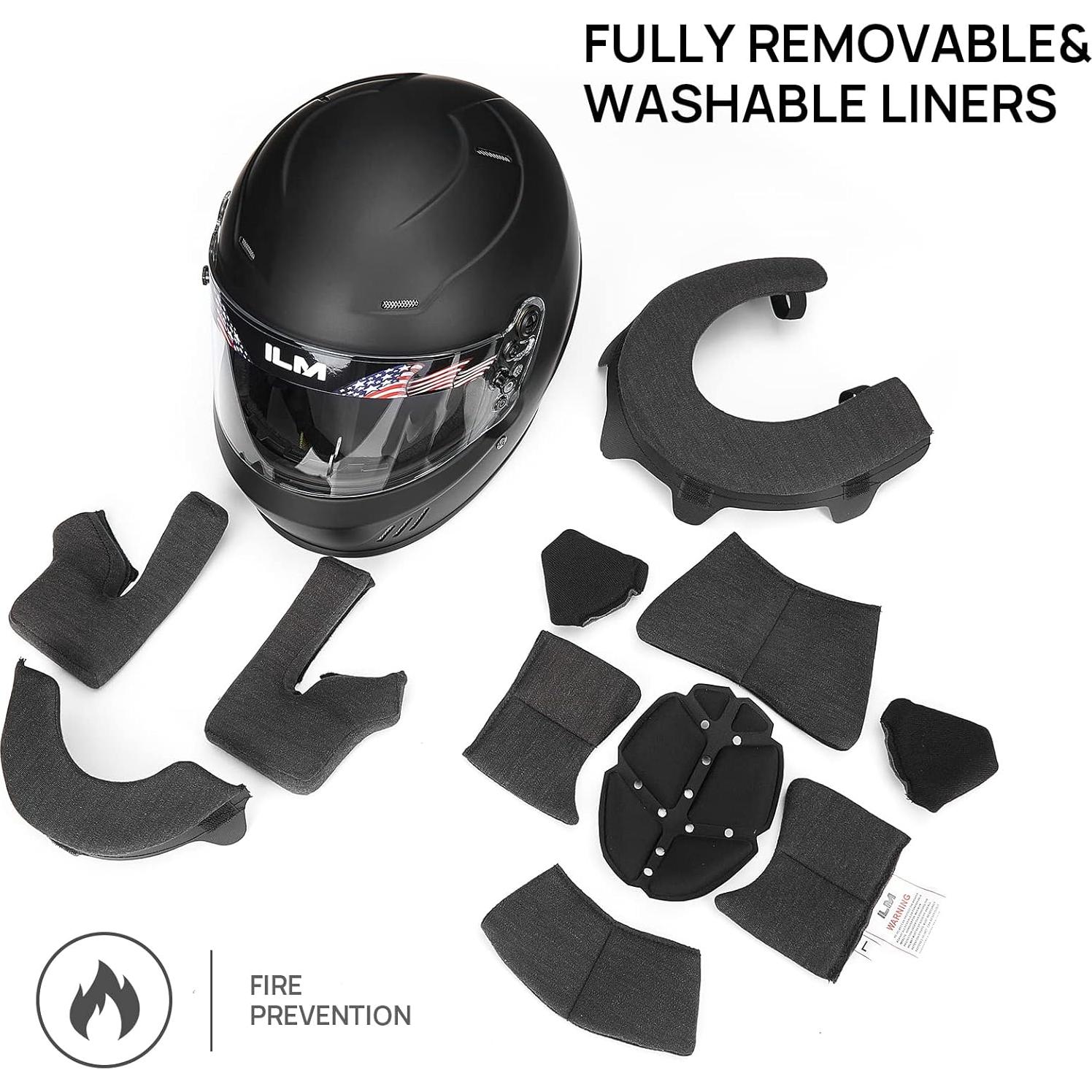 Casco Integral ILM 760 SA2020 para Carreras Automovilísticas Negro Mate L