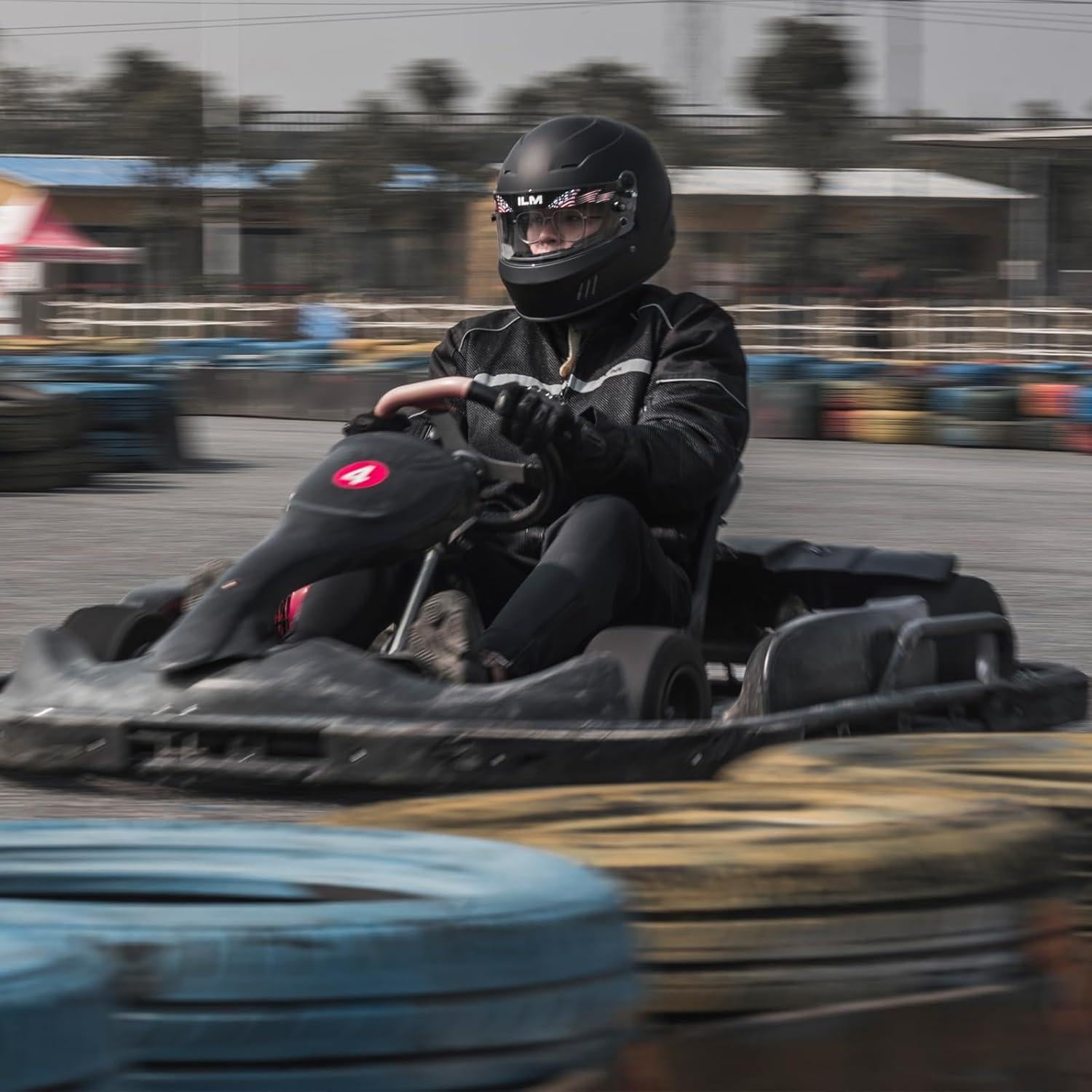 Casco Integral ILM 760 SA2020 para Carreras Automovilísticas Negro Mate L