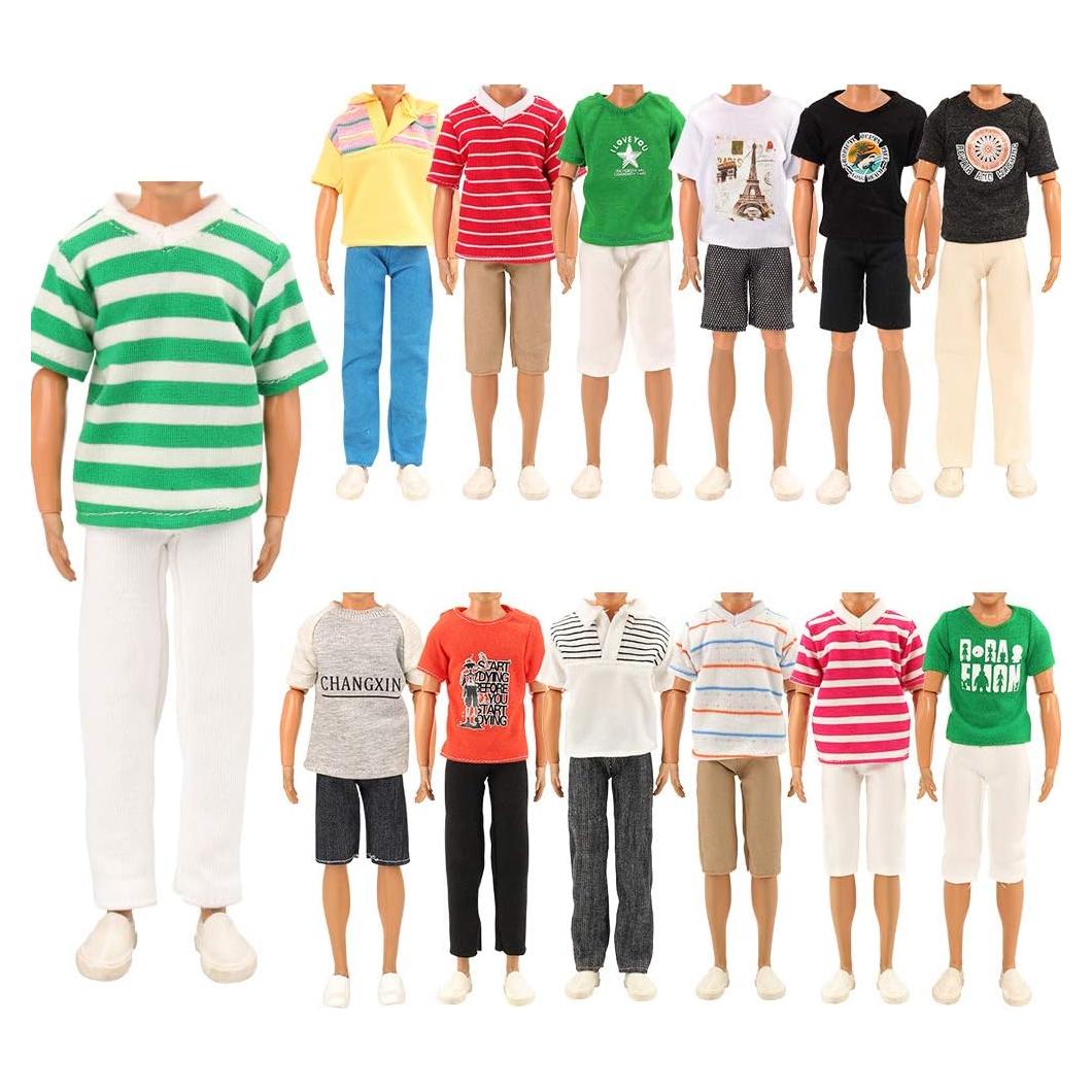 Conjunto de Ropa para Muñeca BARWA - 3 Tops y 3 Pantalones