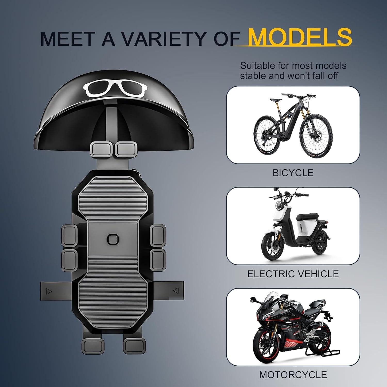 Soporte para Teléfono Móvil Gseigvee con Casco Impermeable