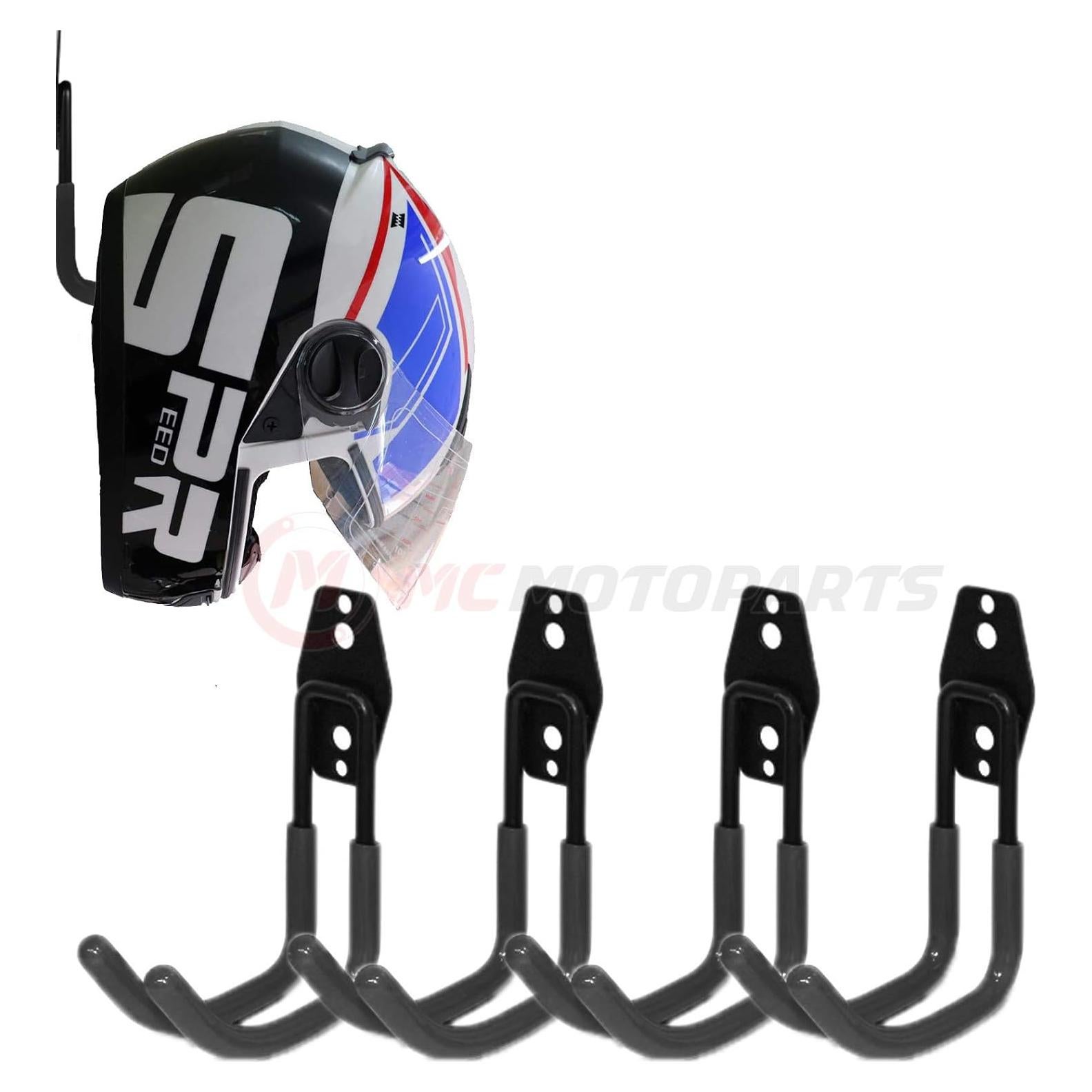 Soporte de Casco de Pared Negro MC MOTOPARTS x4 - 18.14 kg