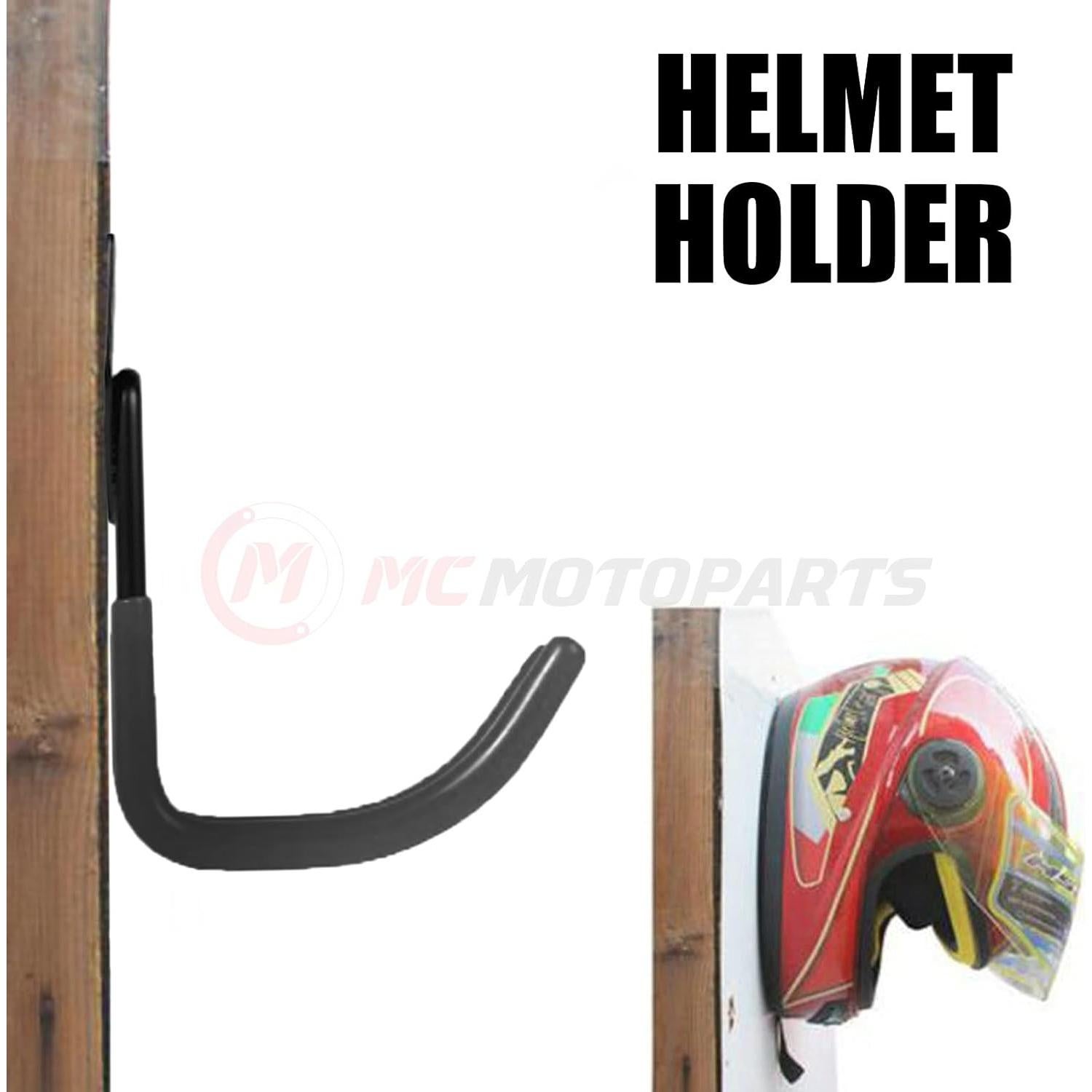 Soporte de Casco de Pared Negro MC MOTOPARTS x4 - 18.14 kg