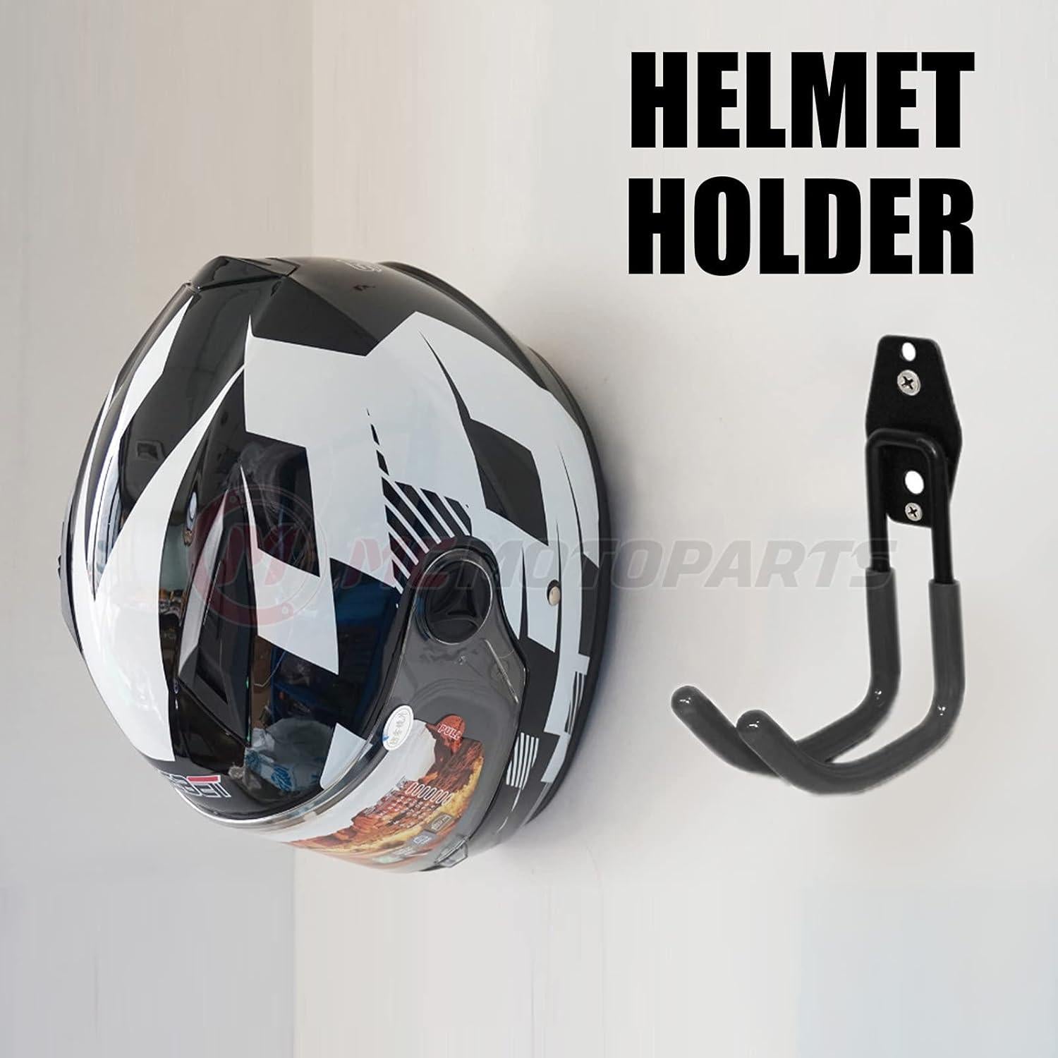 Soporte de Casco de Pared Negro MC MOTOPARTS x4 - 18.14 kg