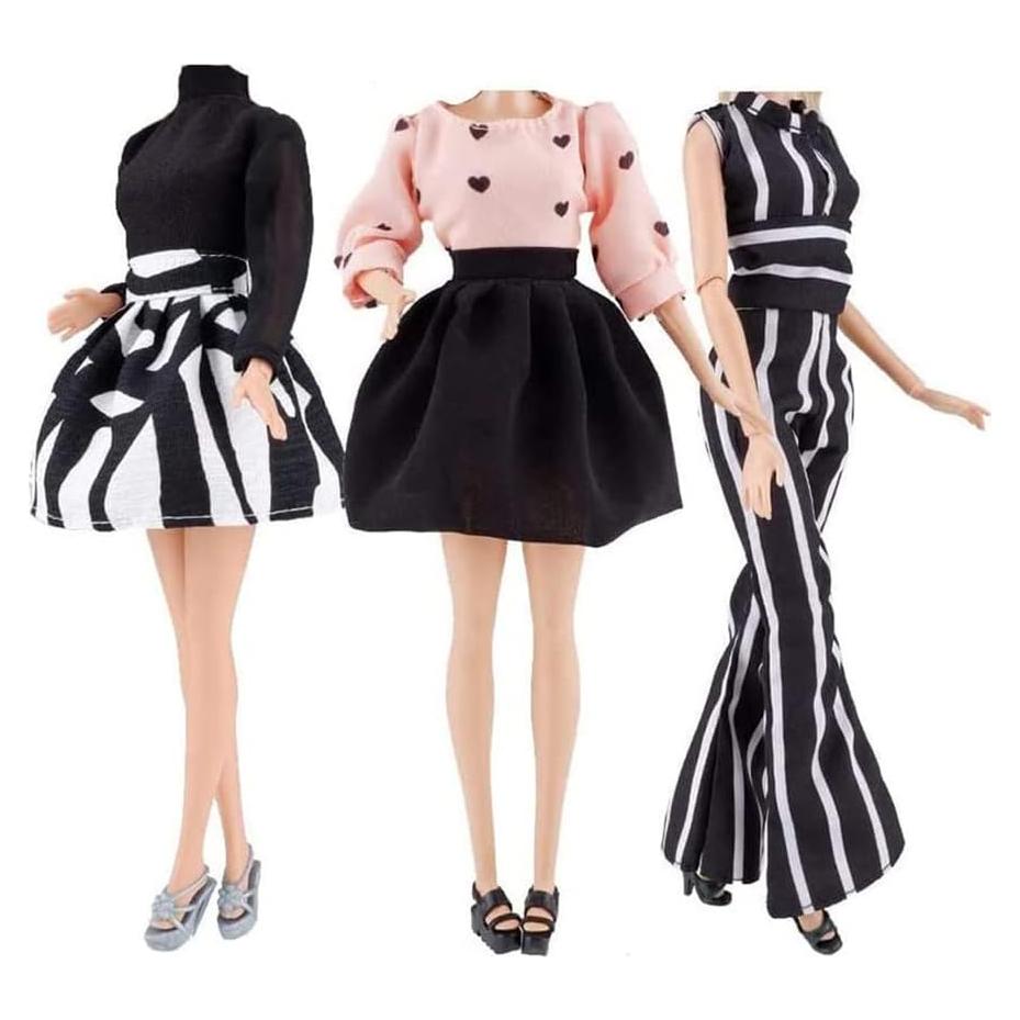 Ropa de Muñeca E-TING 3 Conjuntos Vestidos 29 cm