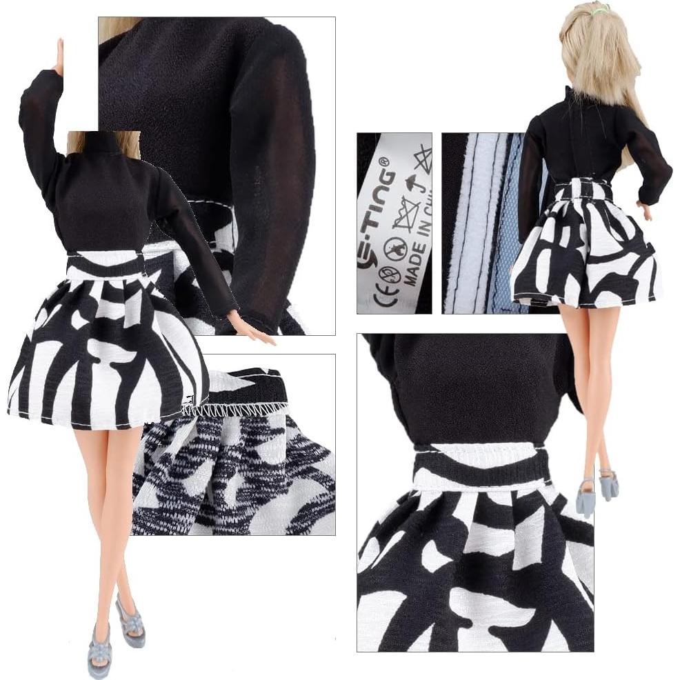 Ropa de Muñeca E-TING 3 Conjuntos Vestidos 29 cm
