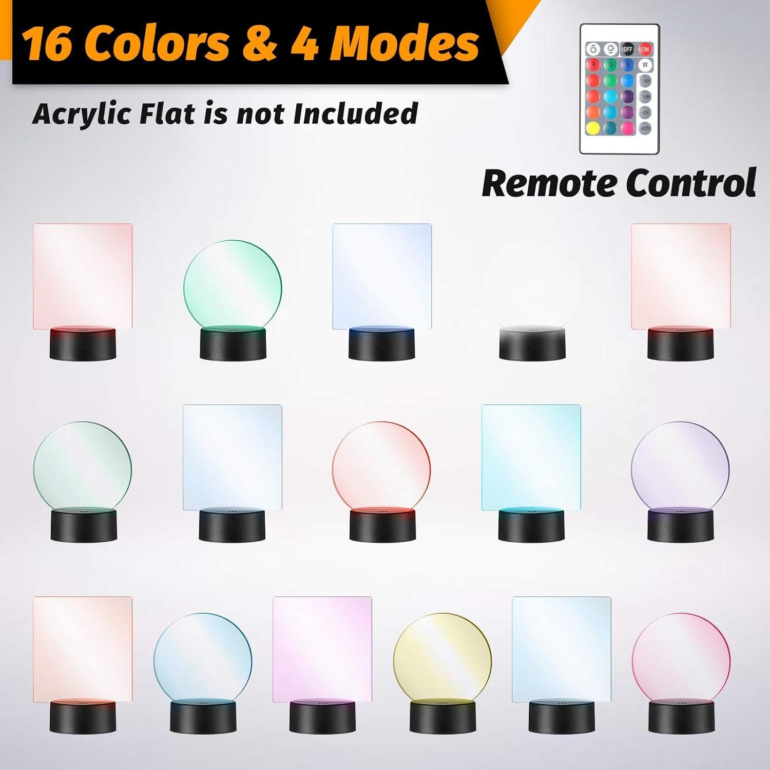 Base LED Nocturna Honoson 16 Colores Control Remoto