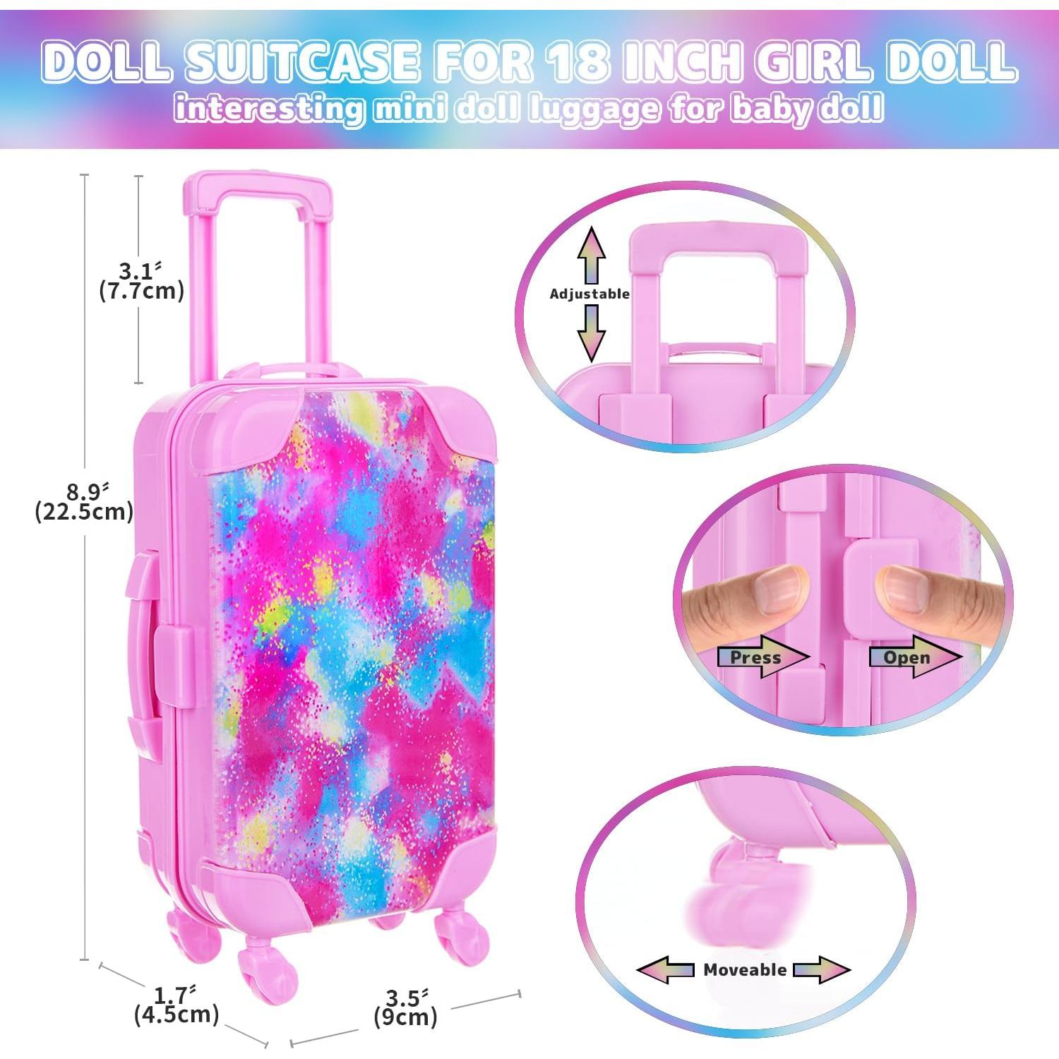Maleta de Viaje K.T. Fancy para Muñecas 46 cm Rosa