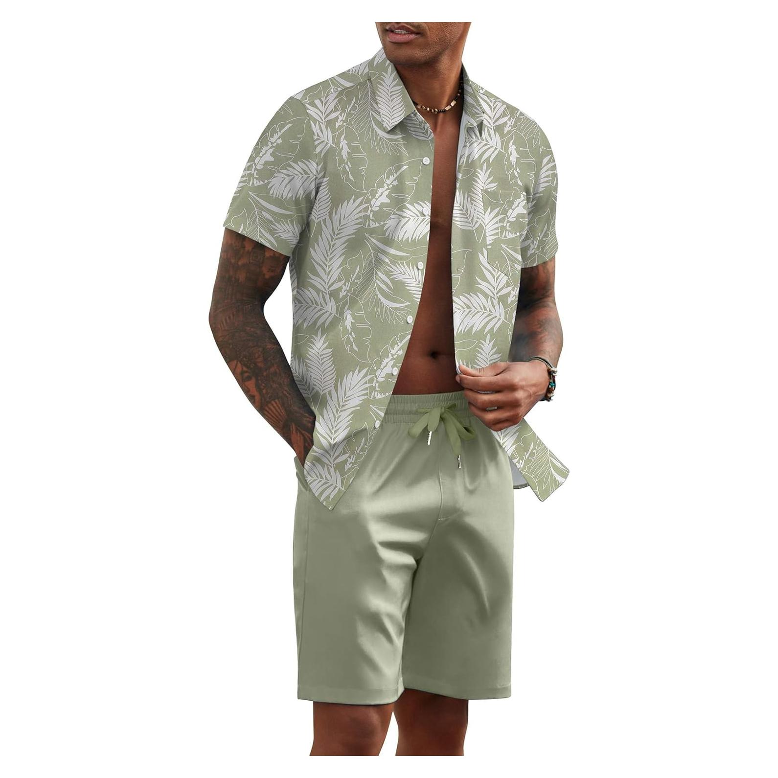 Conjunto de Verano para Hombre COOFANDY 2 Piezas Floral