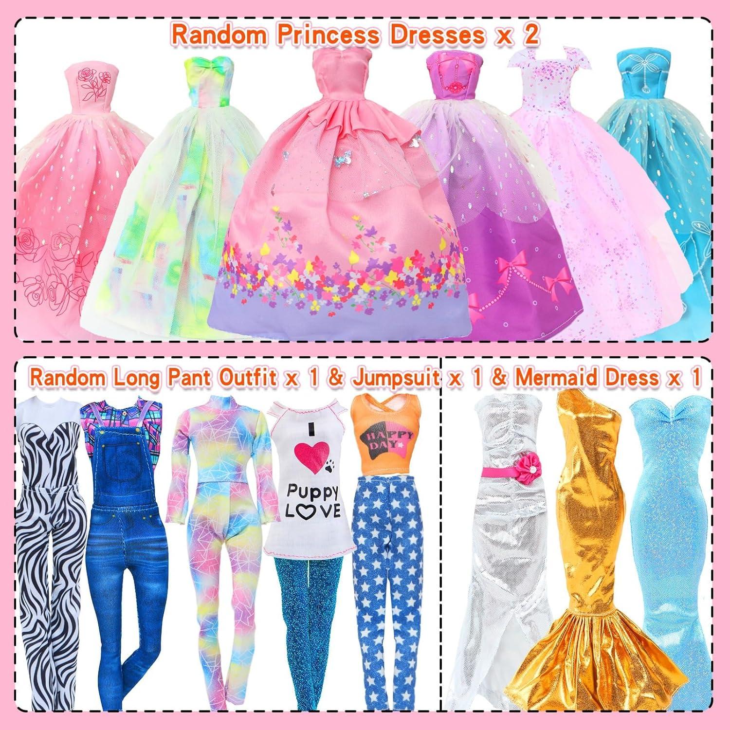 127 Accesorios de Ropa para Muñecas 1/6 HUIWJH con Armario