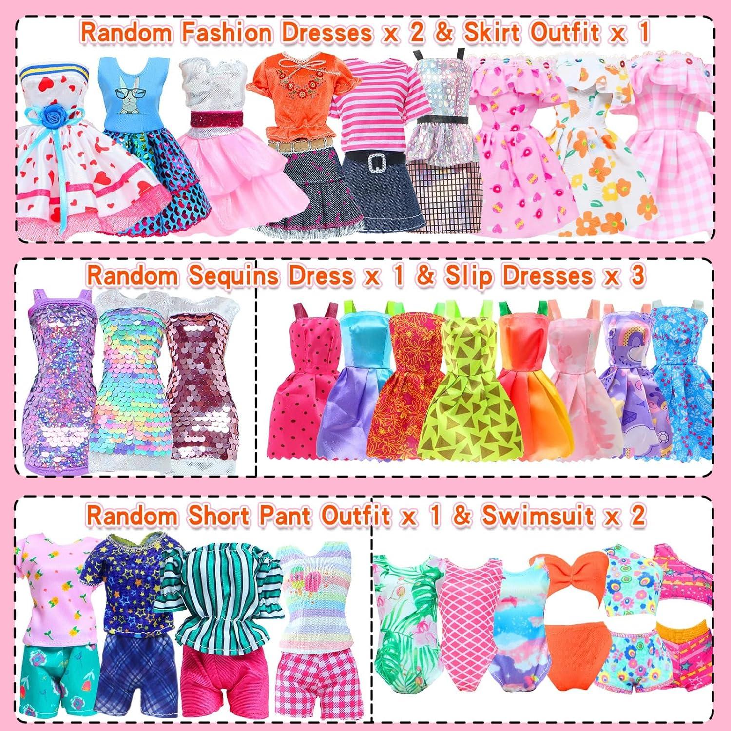 127 Accesorios de Ropa para Muñecas 1/6 HUIWJH con Armario