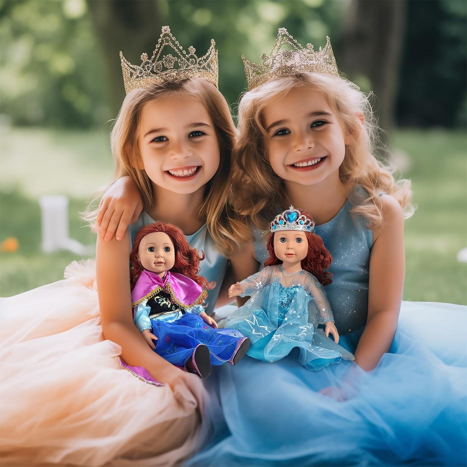 Ropa de Muñeca 18 Pulgadas WONDOLL 6 Vestidos Princesa