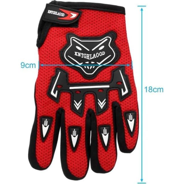 Guantes Off-Road Genéricos ROJOS para Niños - Motocross y Ciclismo