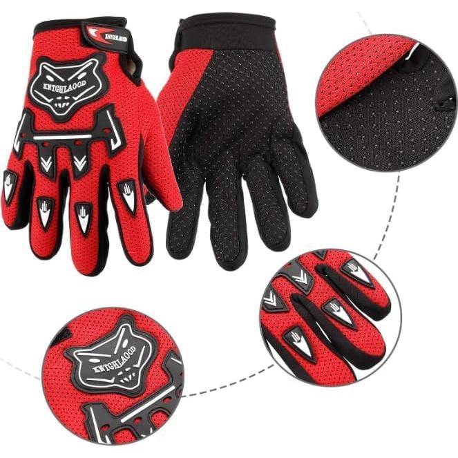 Guantes Off-Road Genéricos ROJOS para Niños - Motocross y Ciclismo