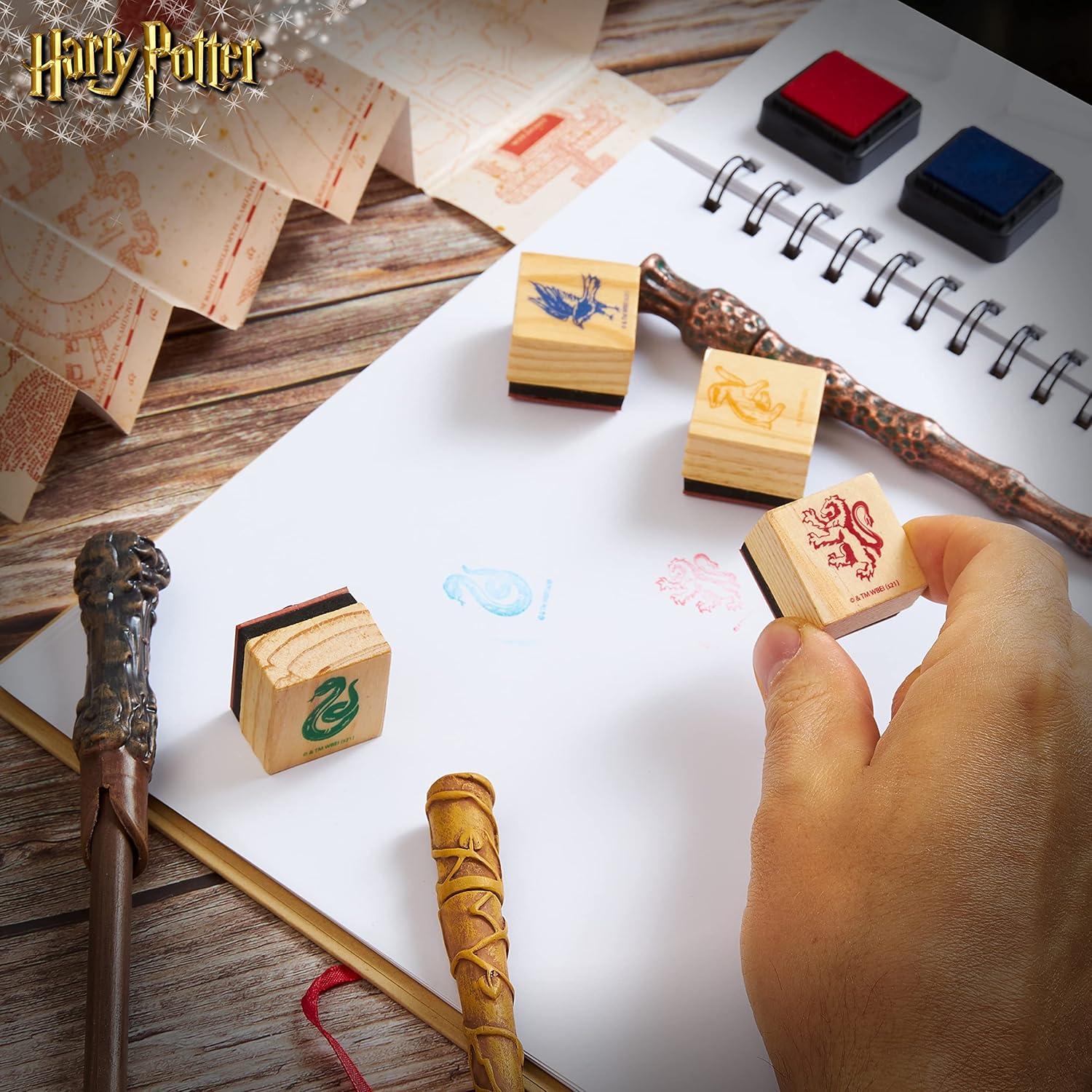 Juego de Papelería Harry Potter con 4 Bolígrafos Varita y Sellos