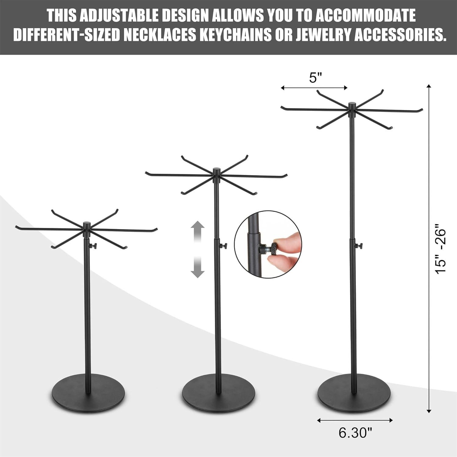 Soporte de Exhibición Giratorio BJEWEGO Ajustable 38-66 cm