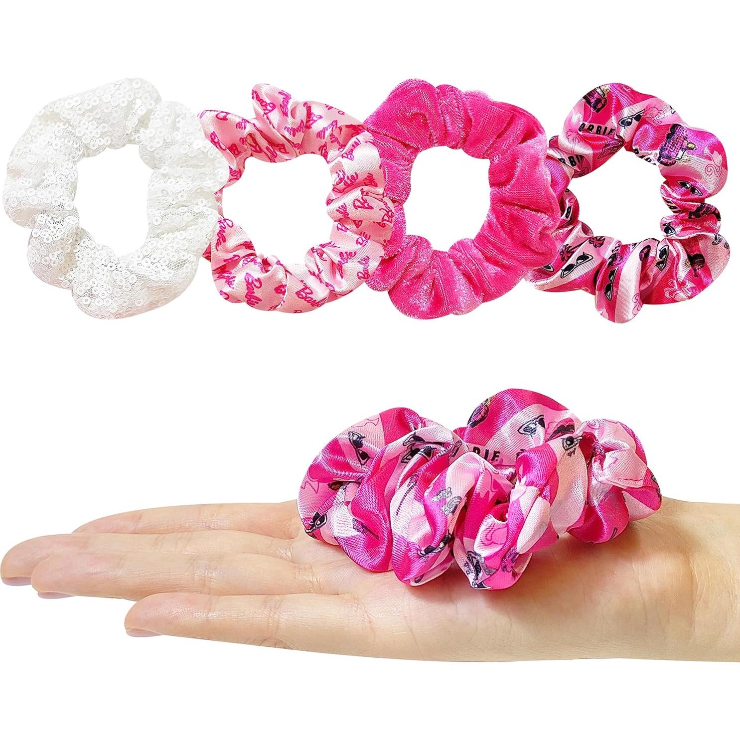 Conjunto de Accesorios para el Cabello Barbie 5 Pcs - Cepillo y Scrunchies