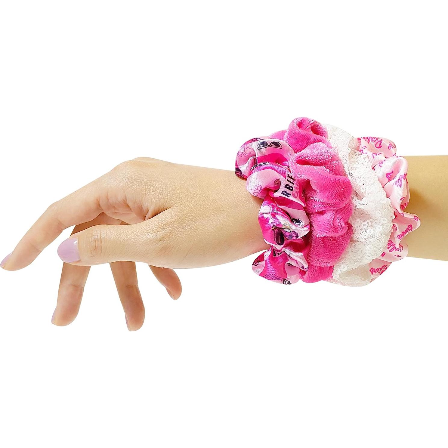 Conjunto de Accesorios para el Cabello Barbie 5 Pcs - Cepillo y Scrunchies
