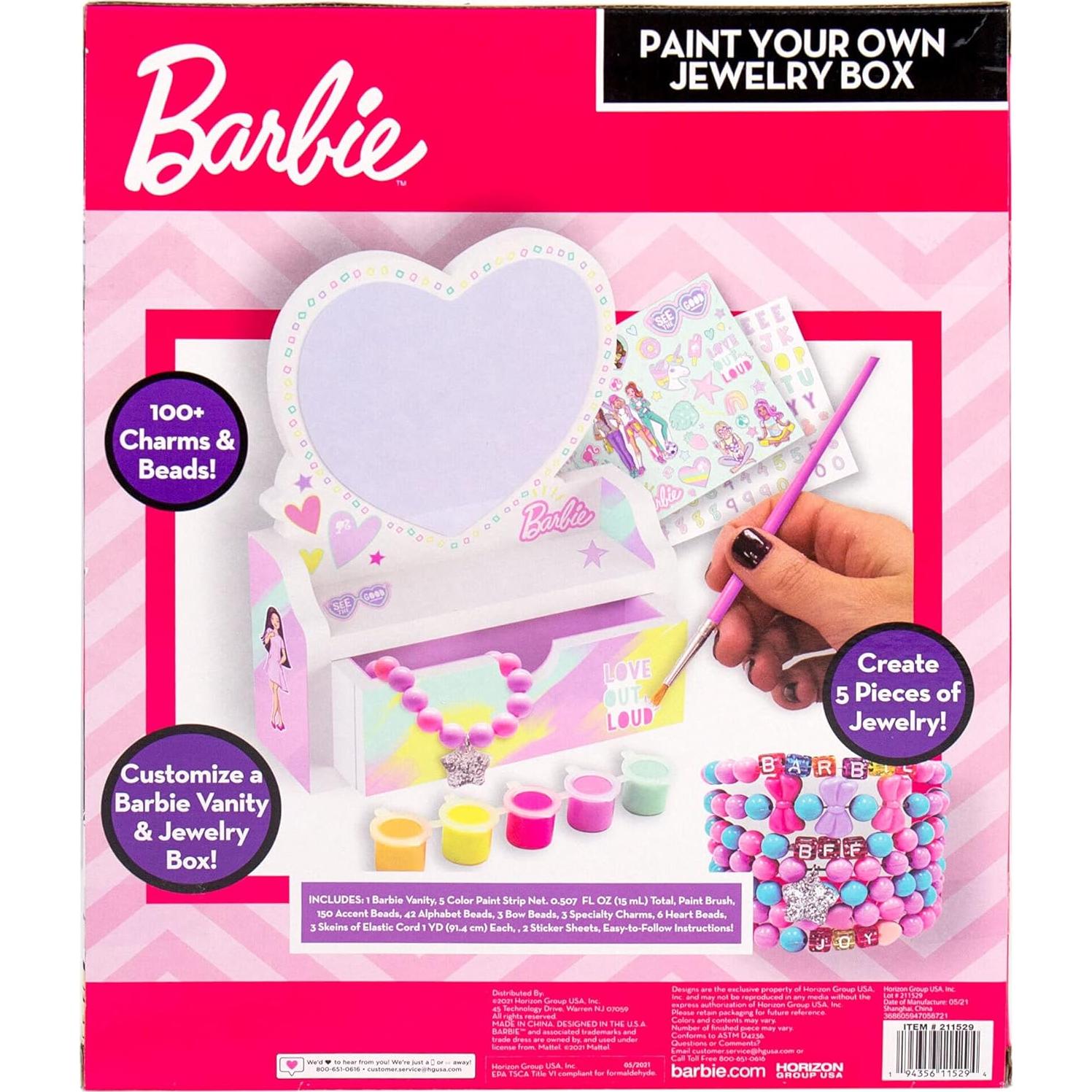 Kit de Manualidades Barbie - Caja de Joyería Personalizable