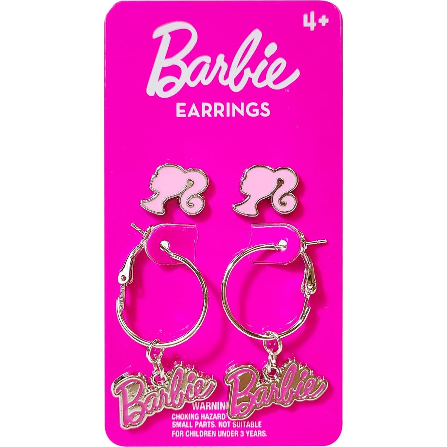 Pendientes Hipoalergénicos LUV HER Barbie para Niñas - Rosa