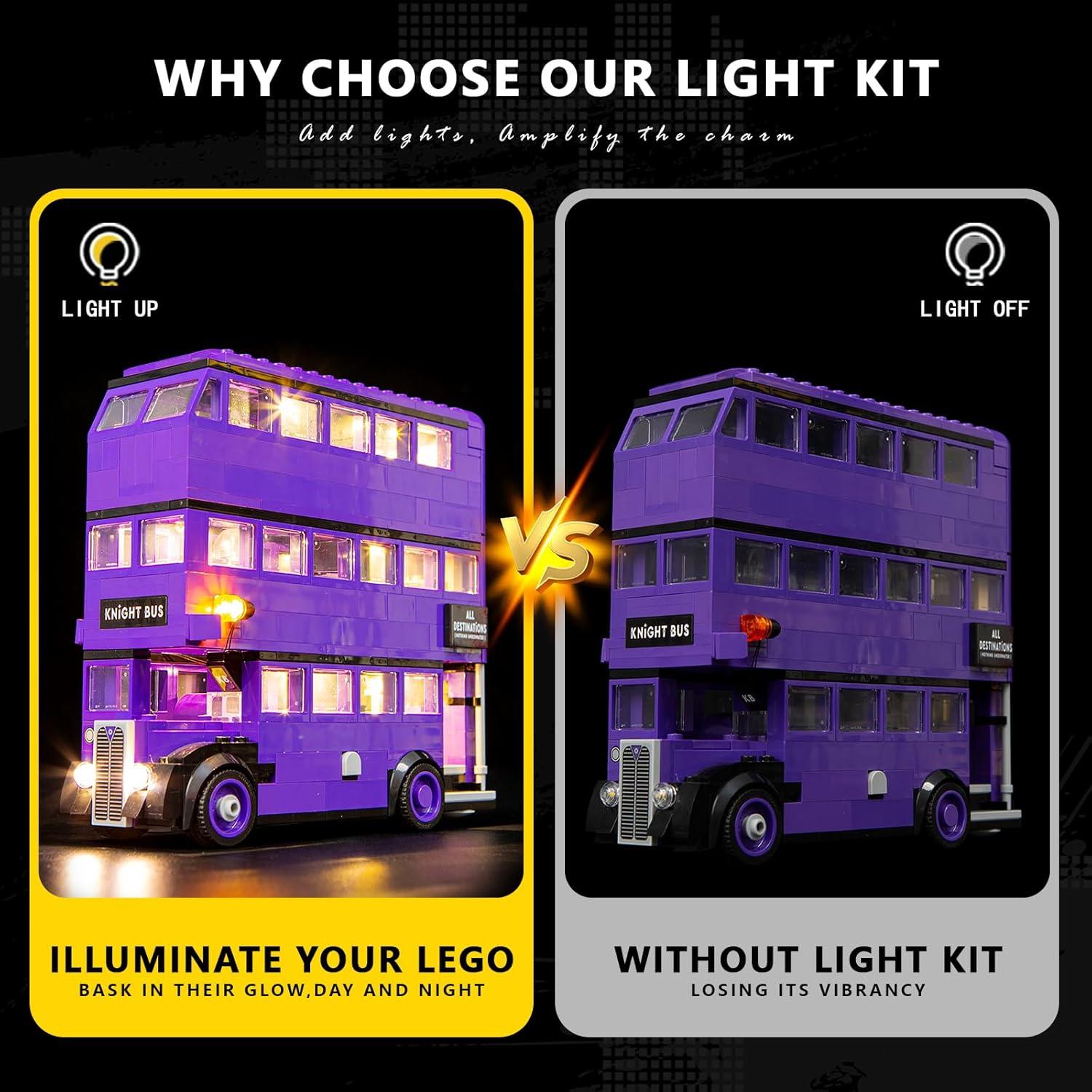 Kit de Luz BOOZUU para LEGO 76446 Autobús Nocturno - Iluminación Creativa