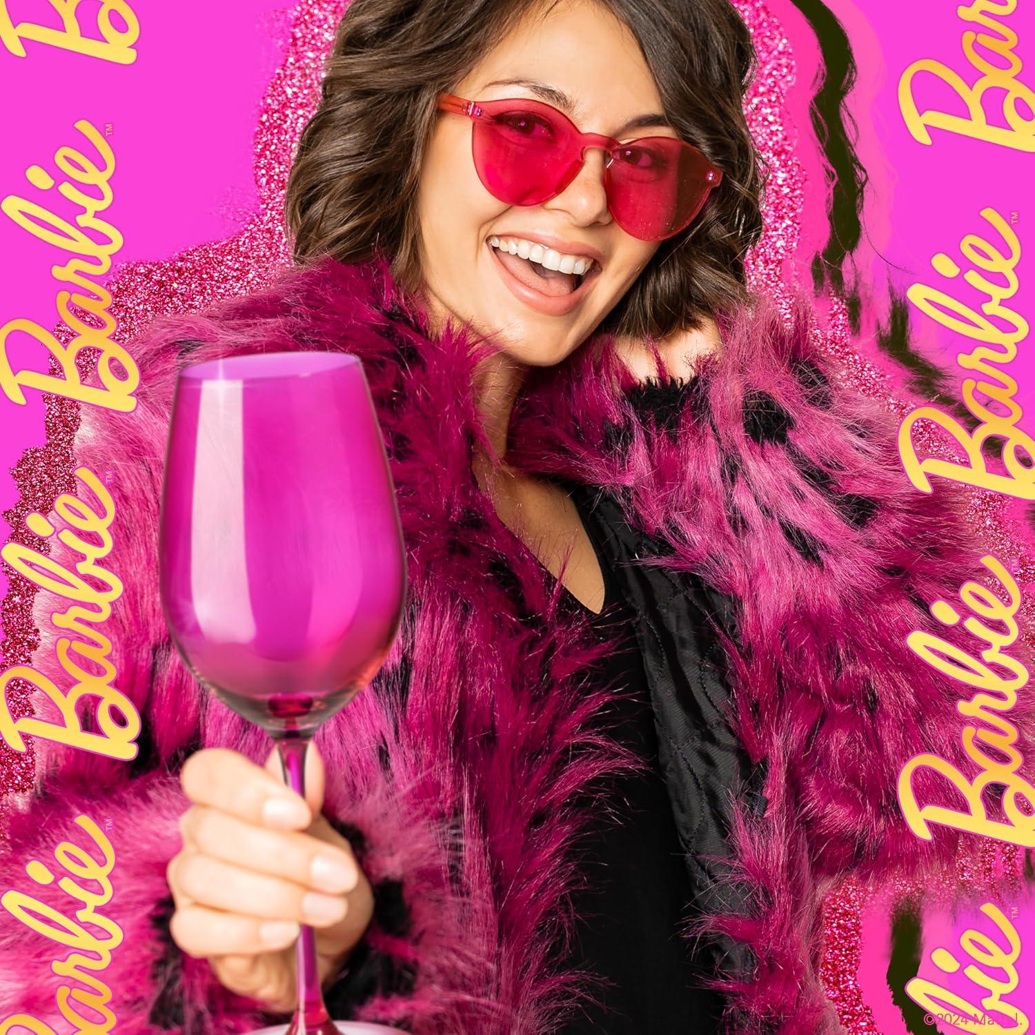 Copas de Vino Dragon Glassware Barbie - Juego de 2 - Rosa