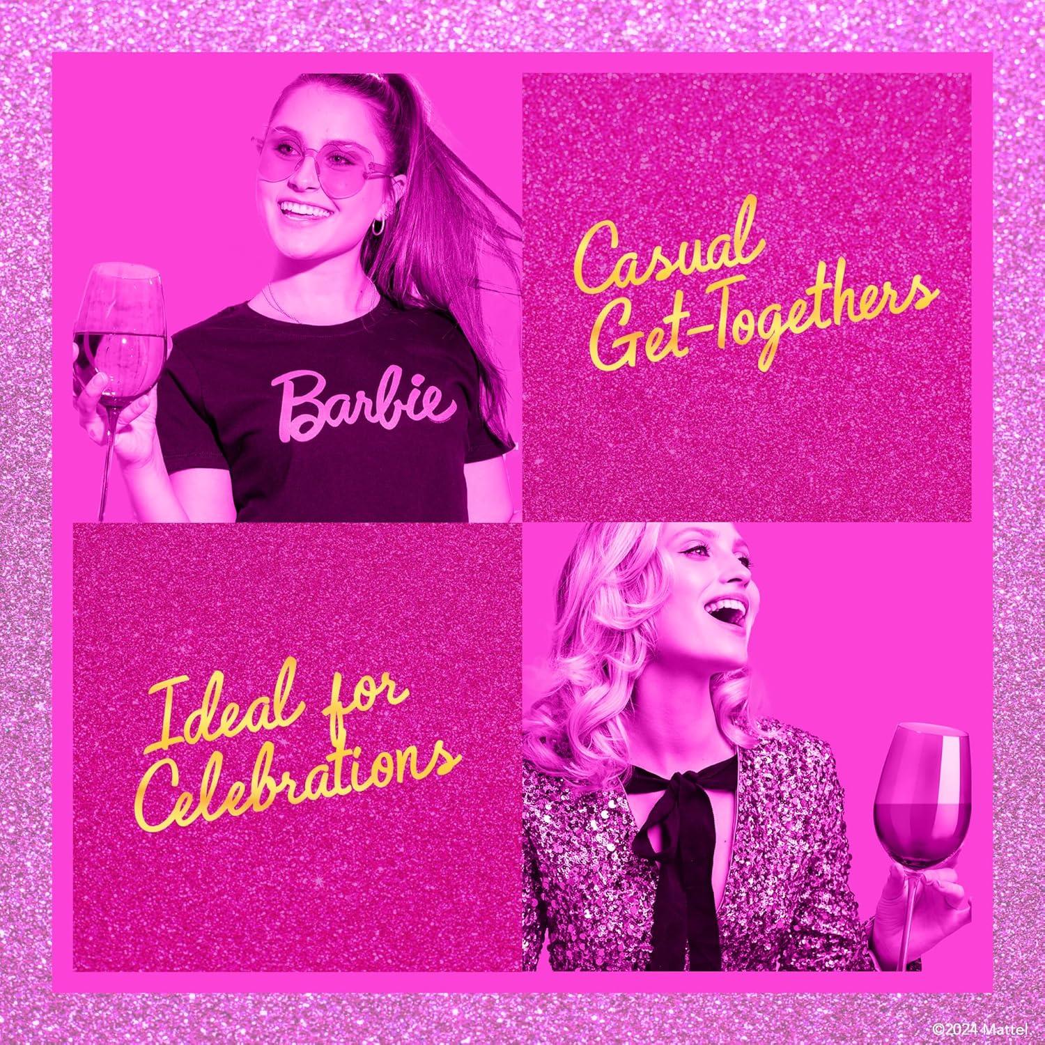 Copas de Vino Dragon Glassware Barbie - Juego de 2 - Rosa