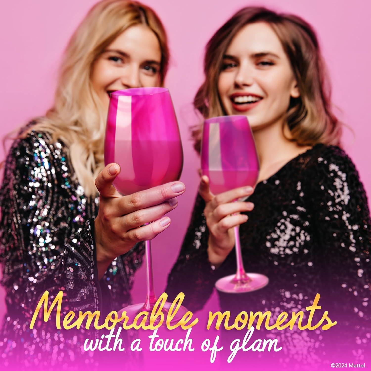 Copas de Vino Dragon Glassware Barbie - Juego de 2 - Rosa