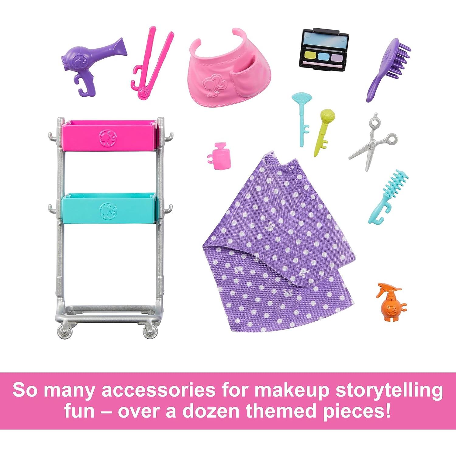 Muñeca Barbie Estilista Malibu con 14 Accesorios