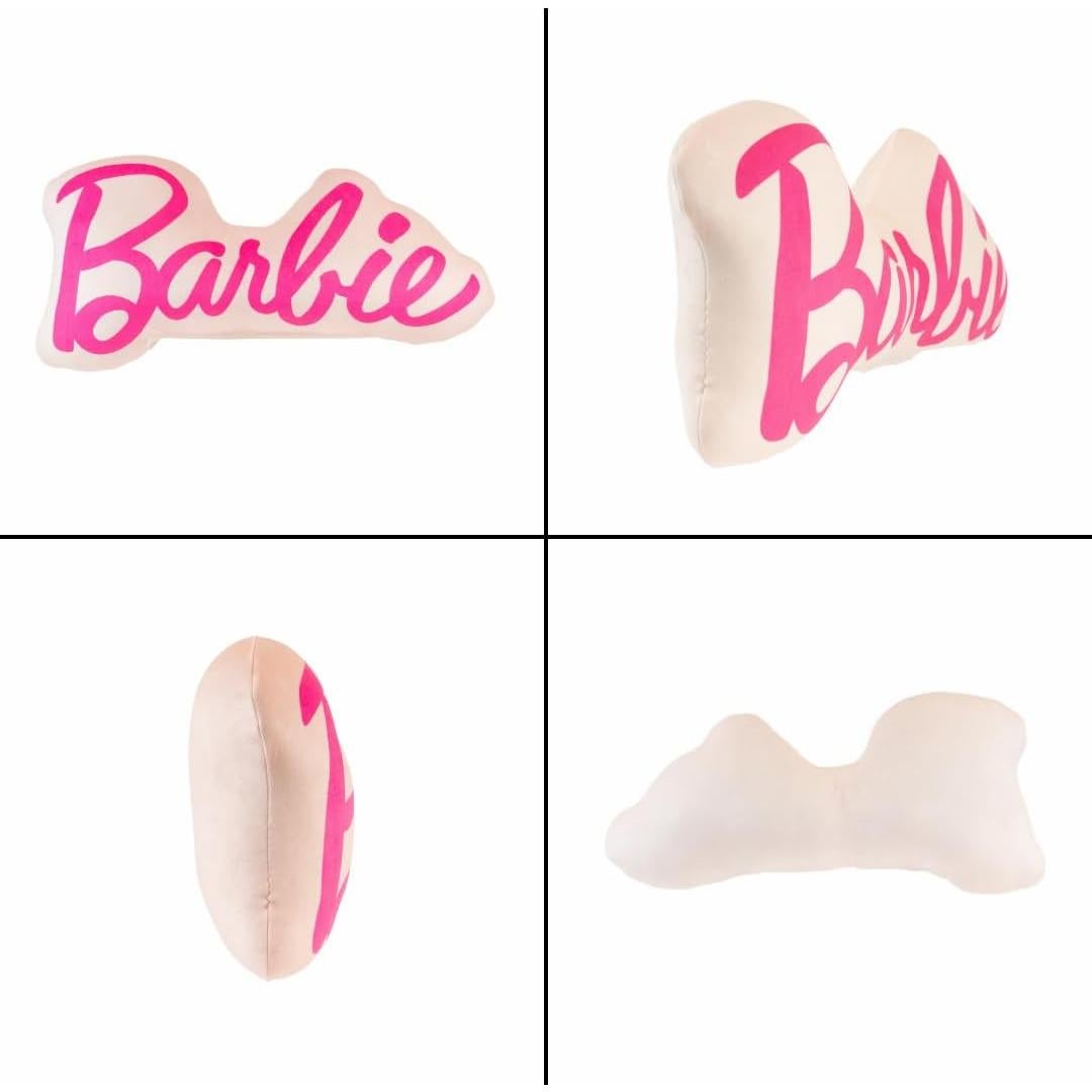 Almohada de Abrazo Barbie Franco 43 cm Logo Rosa Suave