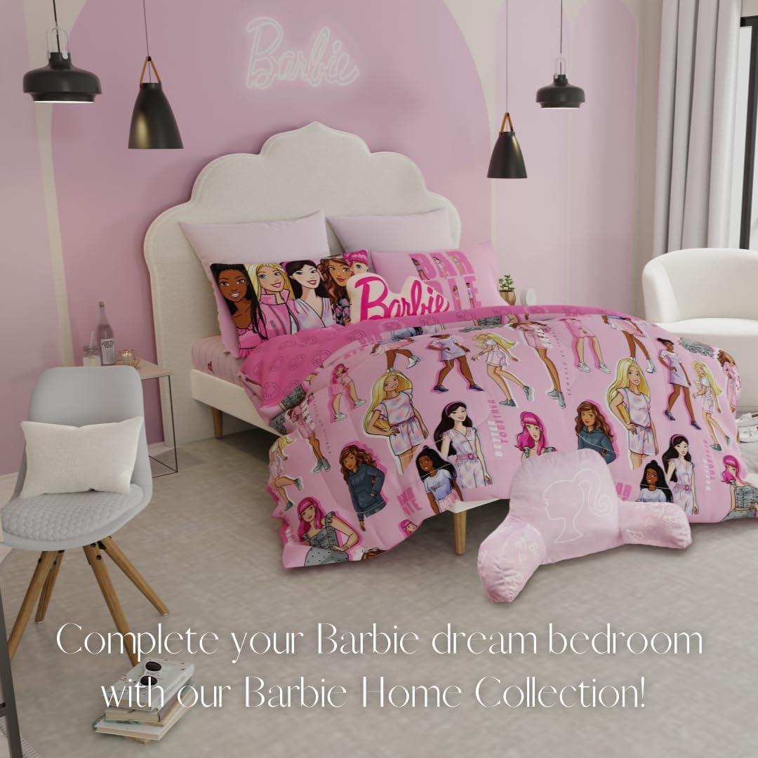 Almohada de Abrazo Barbie Franco 43 cm Logo Rosa Suave