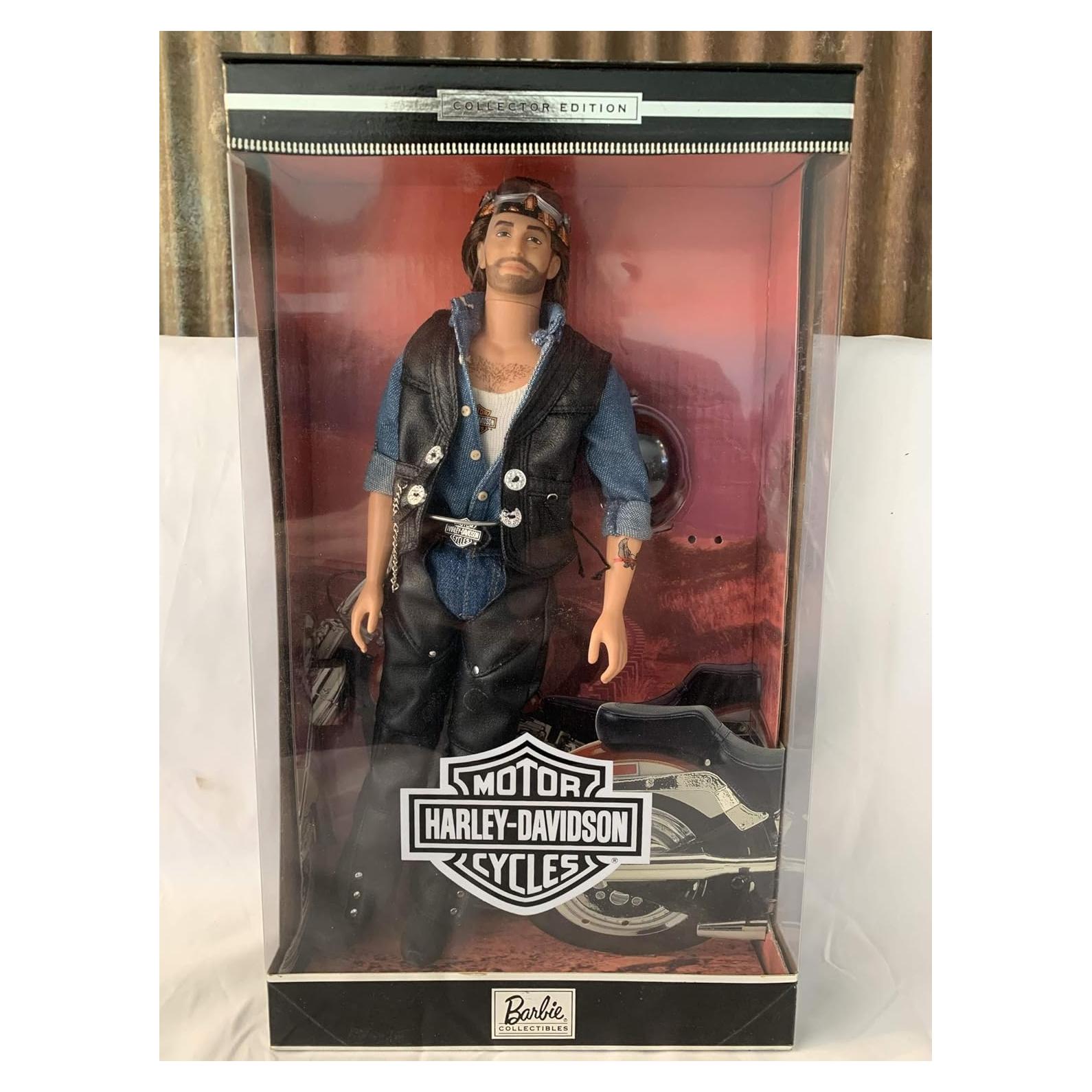 Muñeca Ken Harley-Davidson Coleccionista 34.3cm Azul/Negro
