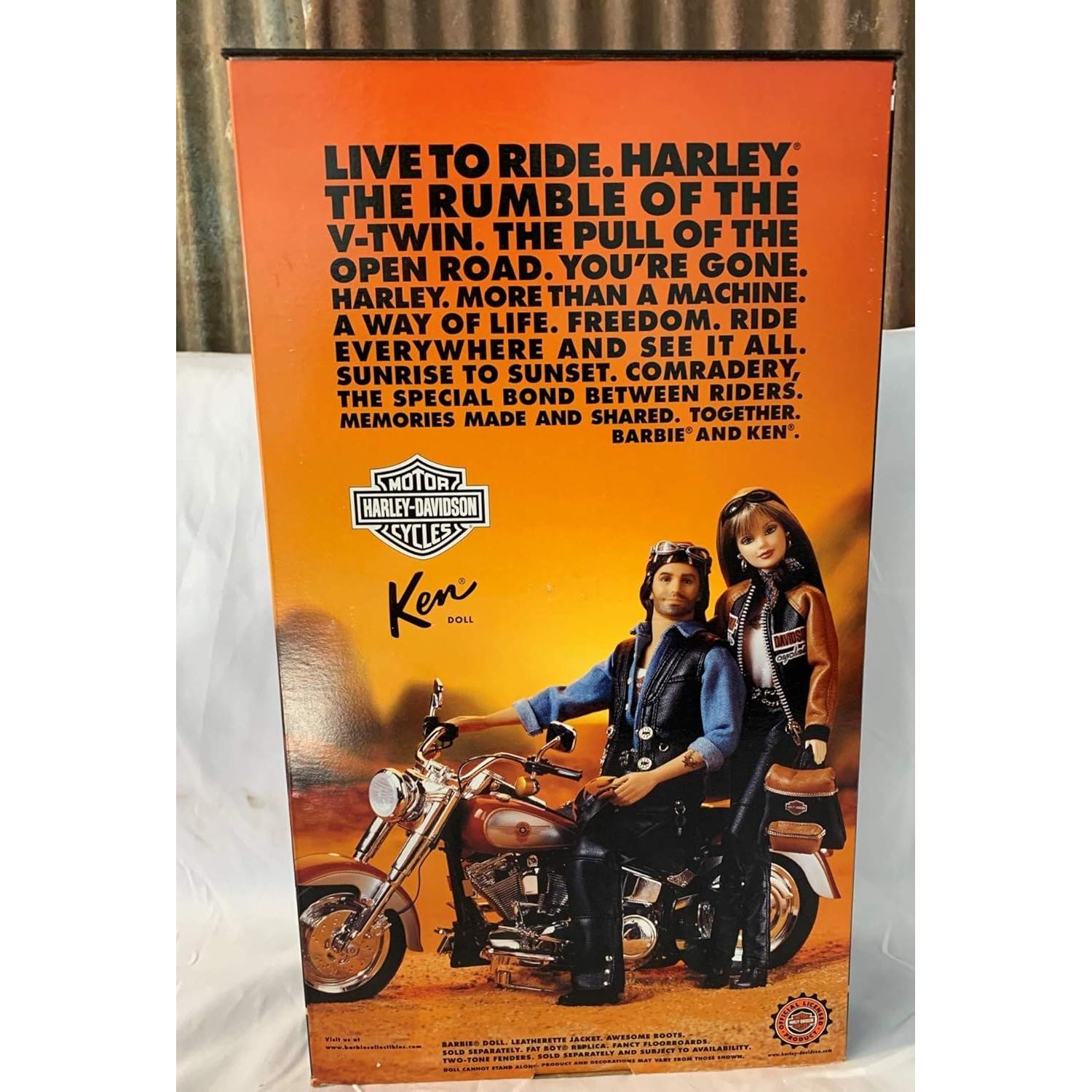 Muñeca Ken Harley-Davidson Coleccionista 34.3cm Azul/Negro