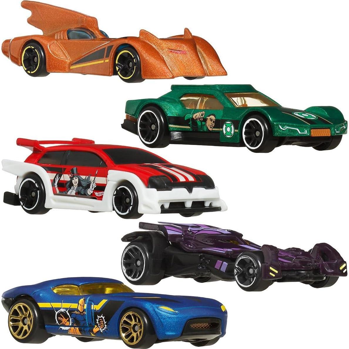 Set de 5 coches de metal Hot Wheels DC Batman Silver Series