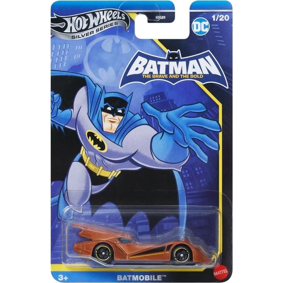 Set de 5 coches de metal Hot Wheels DC Batman Silver Series