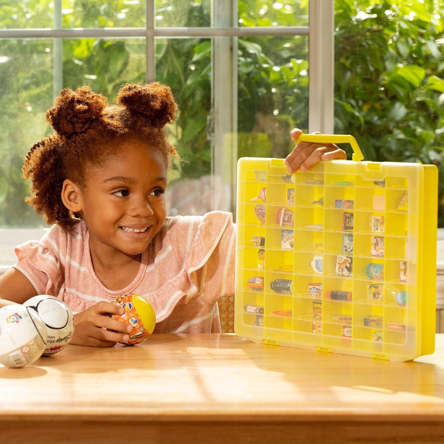 Caja de Almacenamiento MYMOON para Juguetes Miniaturas Amarillo