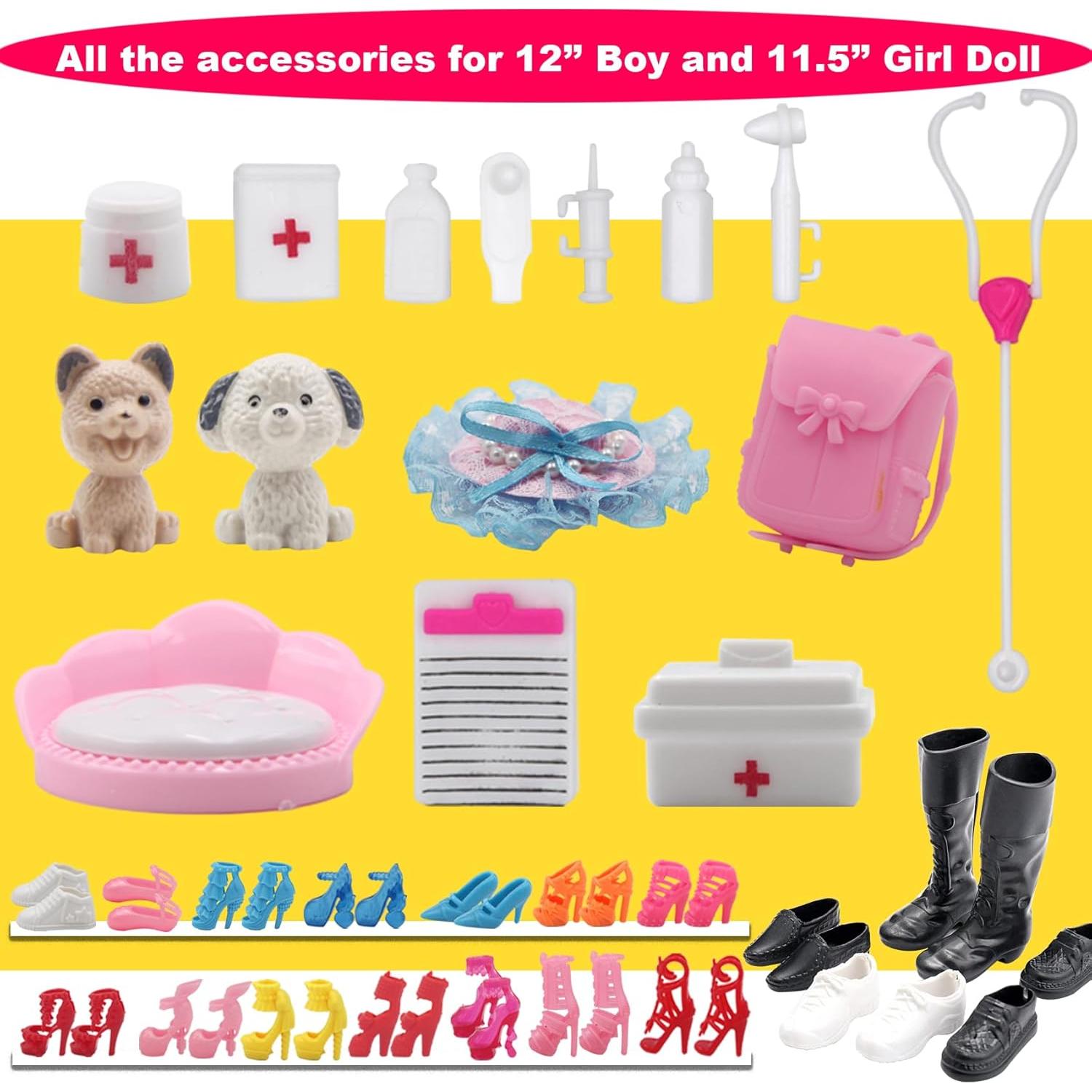 71 Piezas Ropa y Accesorios para Muñecas 30 cm ZTWEDEN