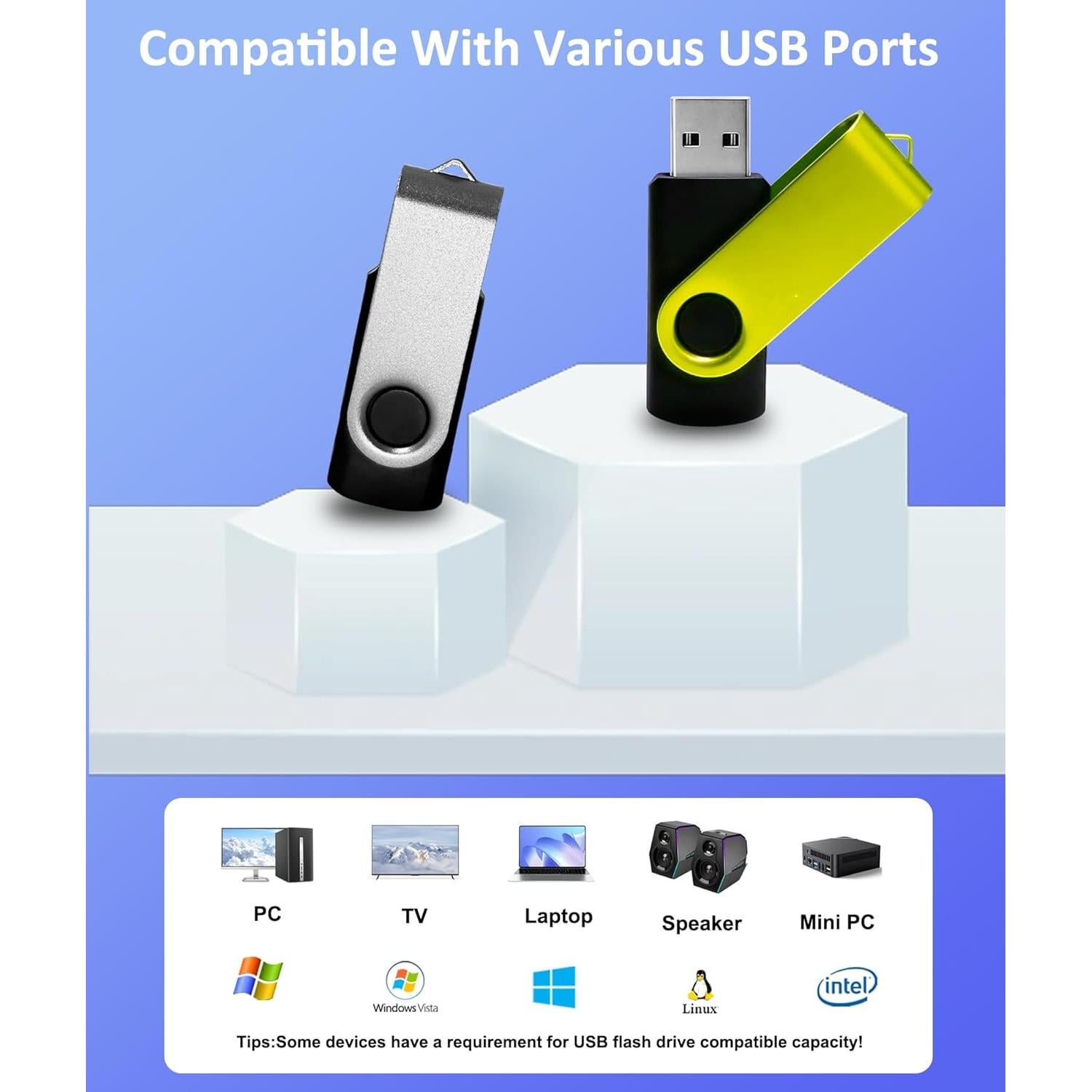 Paquete de 20 Pendrives USB 2.0 1GB Nicepicten Verde y Plata