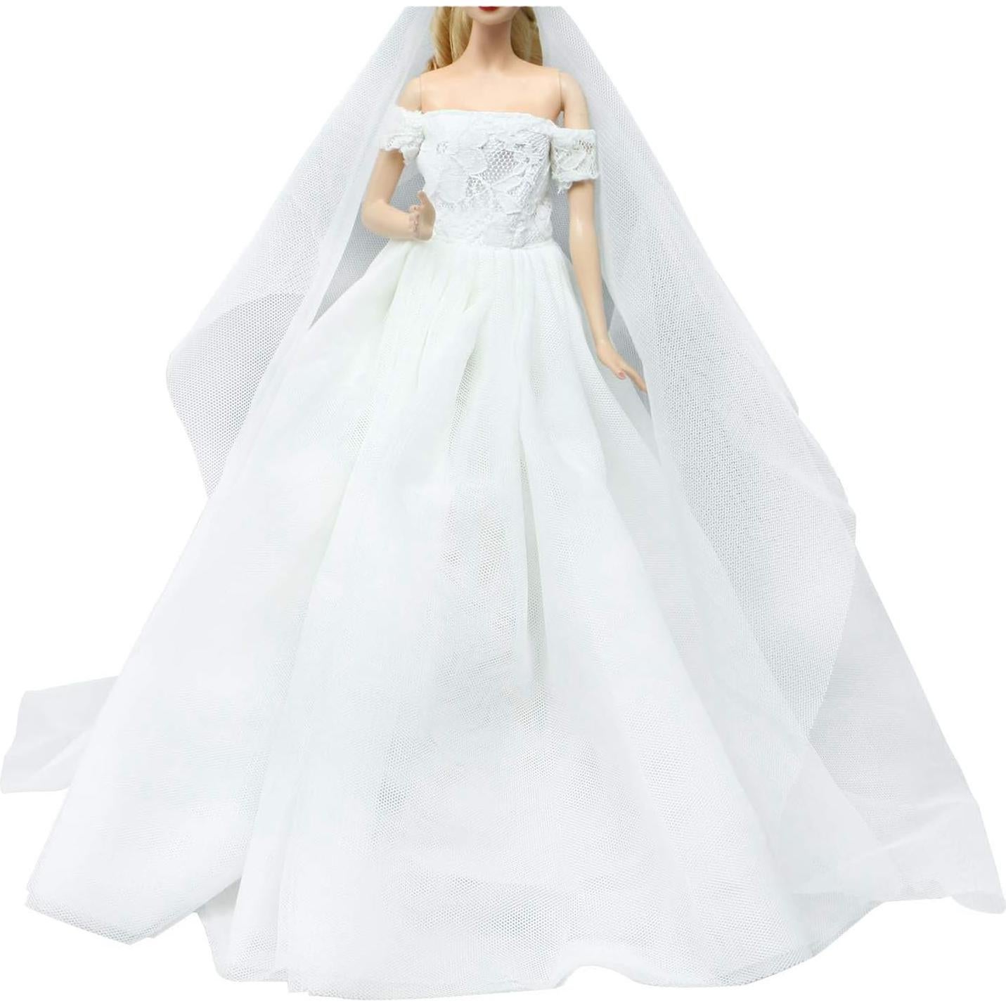 Conjunto de Boda BJDBUS para Muñecas 29.21 cm Vestido y Traje