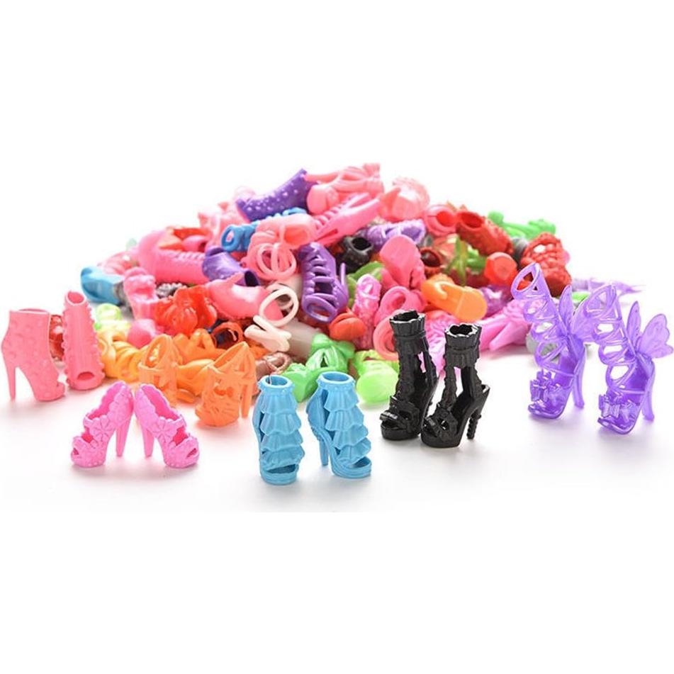 50 pares de zapatos de muñeca DoubleWood 29 cm variados