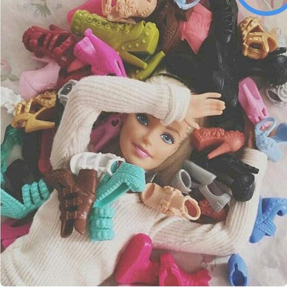 50 pares de zapatos de muñeca DoubleWood 29 cm variados