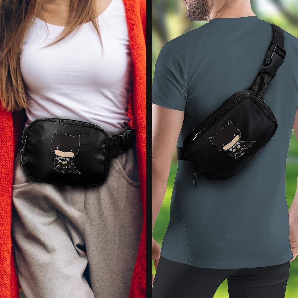 Bolso de Cintura Unisex Batman Chibi Cute Ajustable 20x14cm