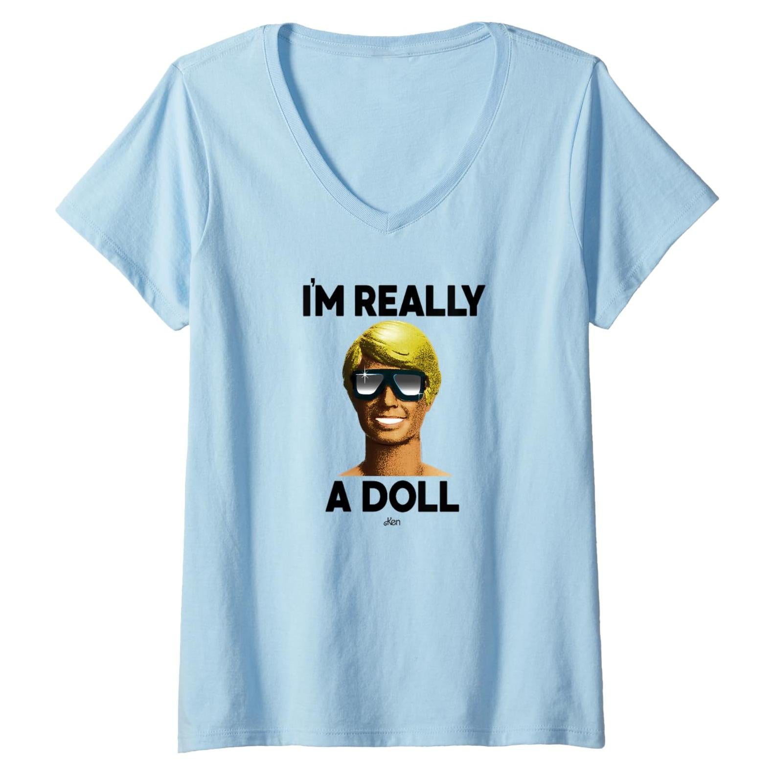 Camiseta V-Neck Ken para Mujeres - Licencia Oficial Barbie