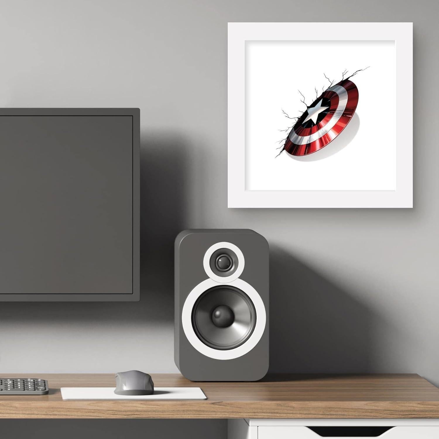 Póster de Arte Marvel Capitán América Trends International 30.48 cm