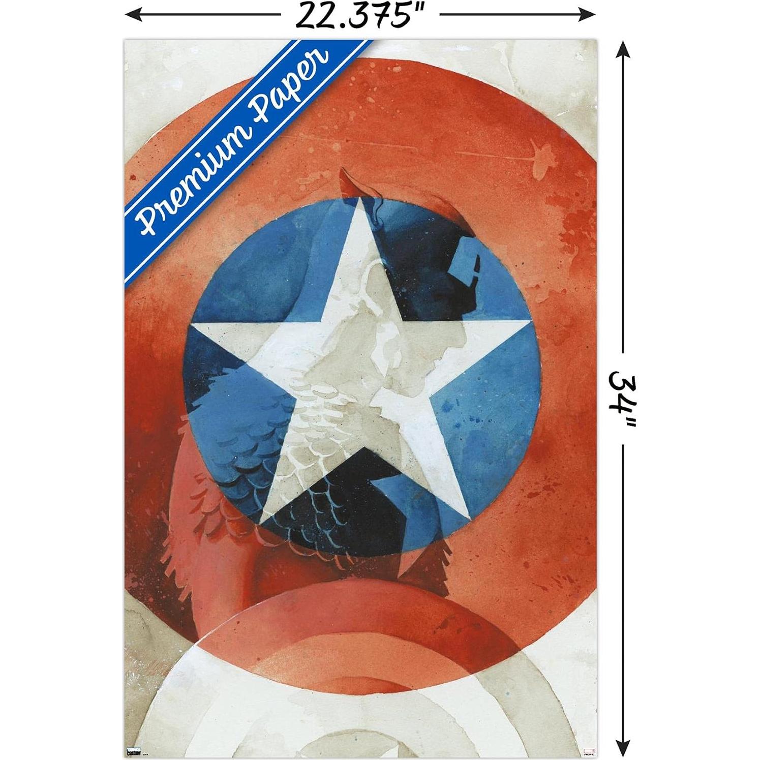 Póster de Pared Trends International Marvel Capitán América 86.4x56.8 cm