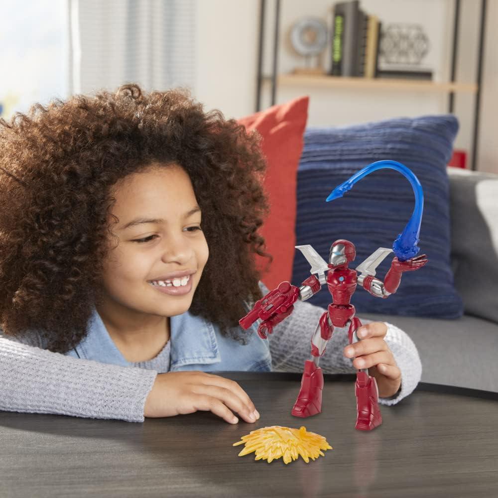 Figuras Flexibles Hasbro Marvel Avengers - Iron Man, Capitán América y Thanos