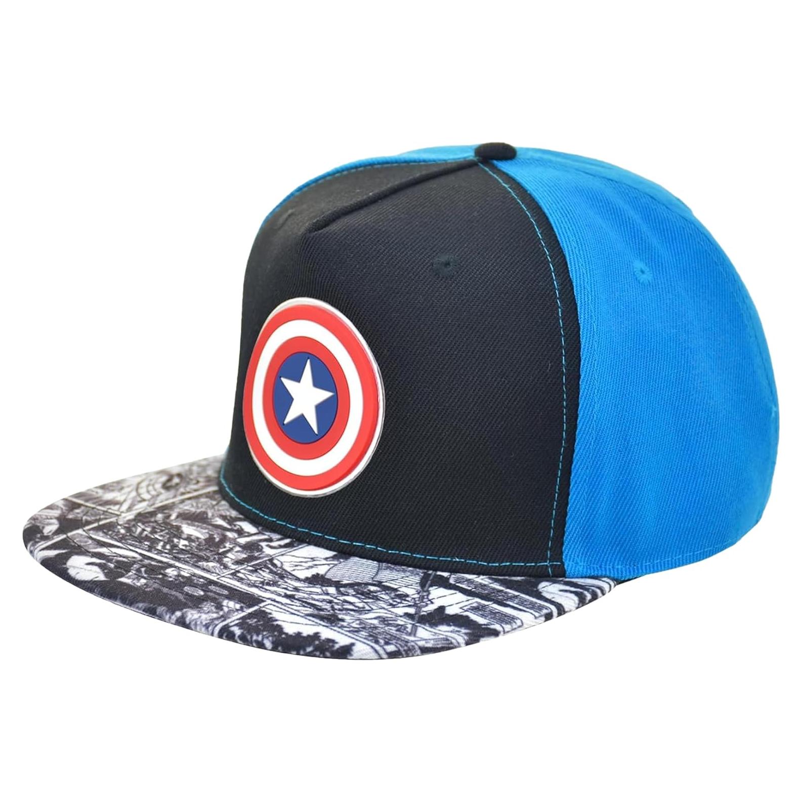 Gorra de béisbol Marvel Capitán América ajustable negra