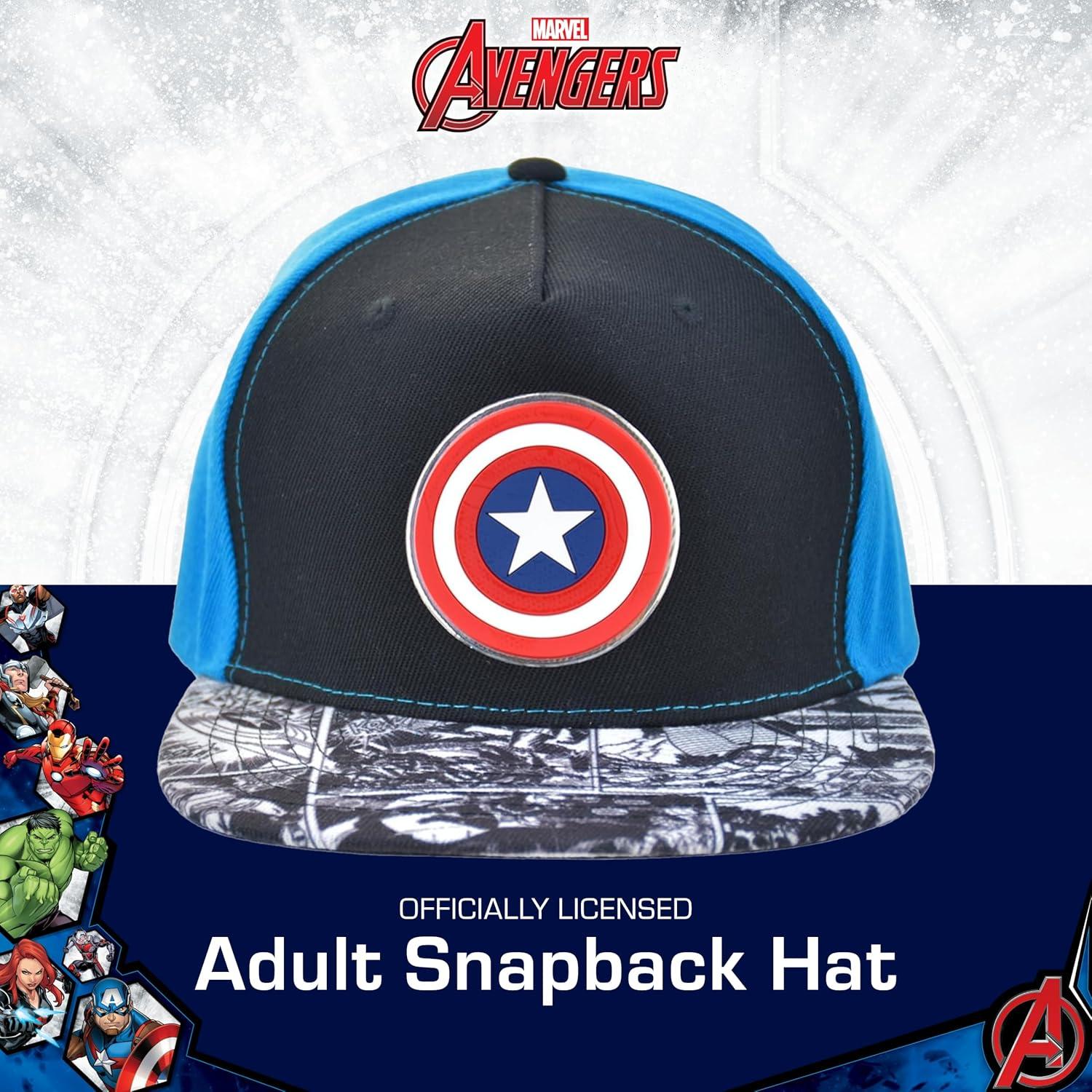 Gorra de béisbol Marvel Capitán América ajustable negra