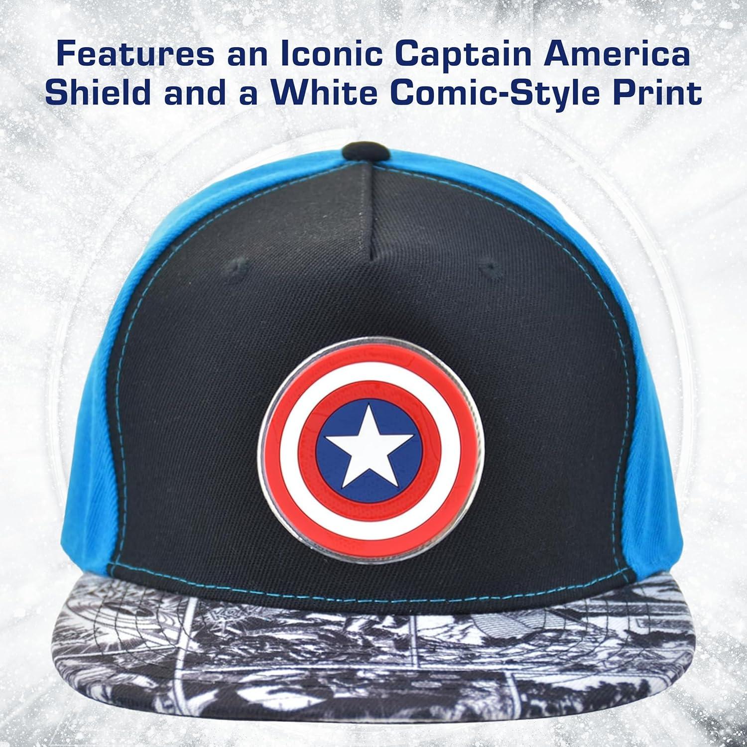 Gorra de béisbol Marvel Capitán América ajustable negra